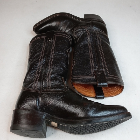 Texas Brand Mens Size 8.5  D black Genuine Water B